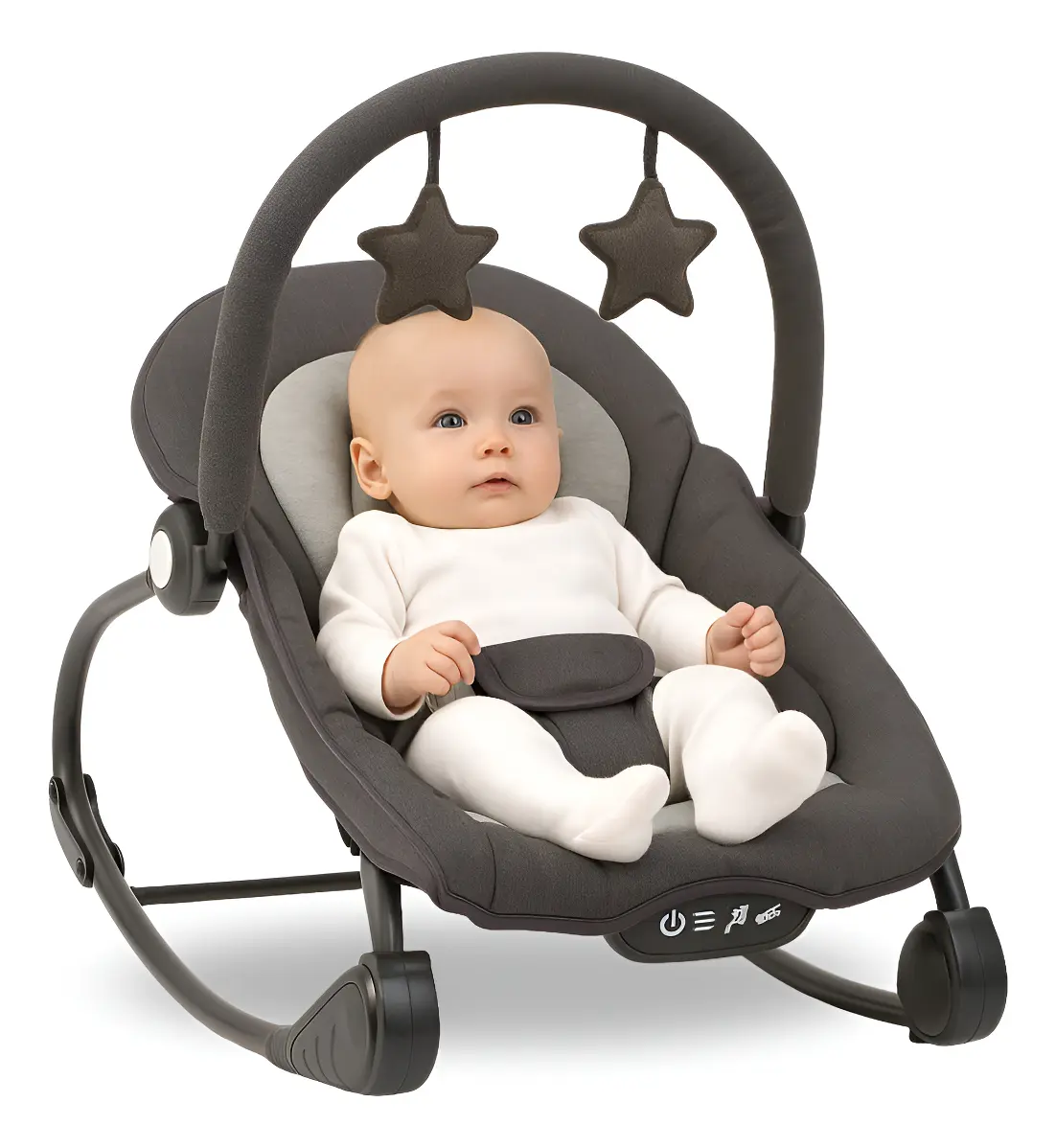 Silla mecedora 27267 con vibración y música, hasta 18 kg