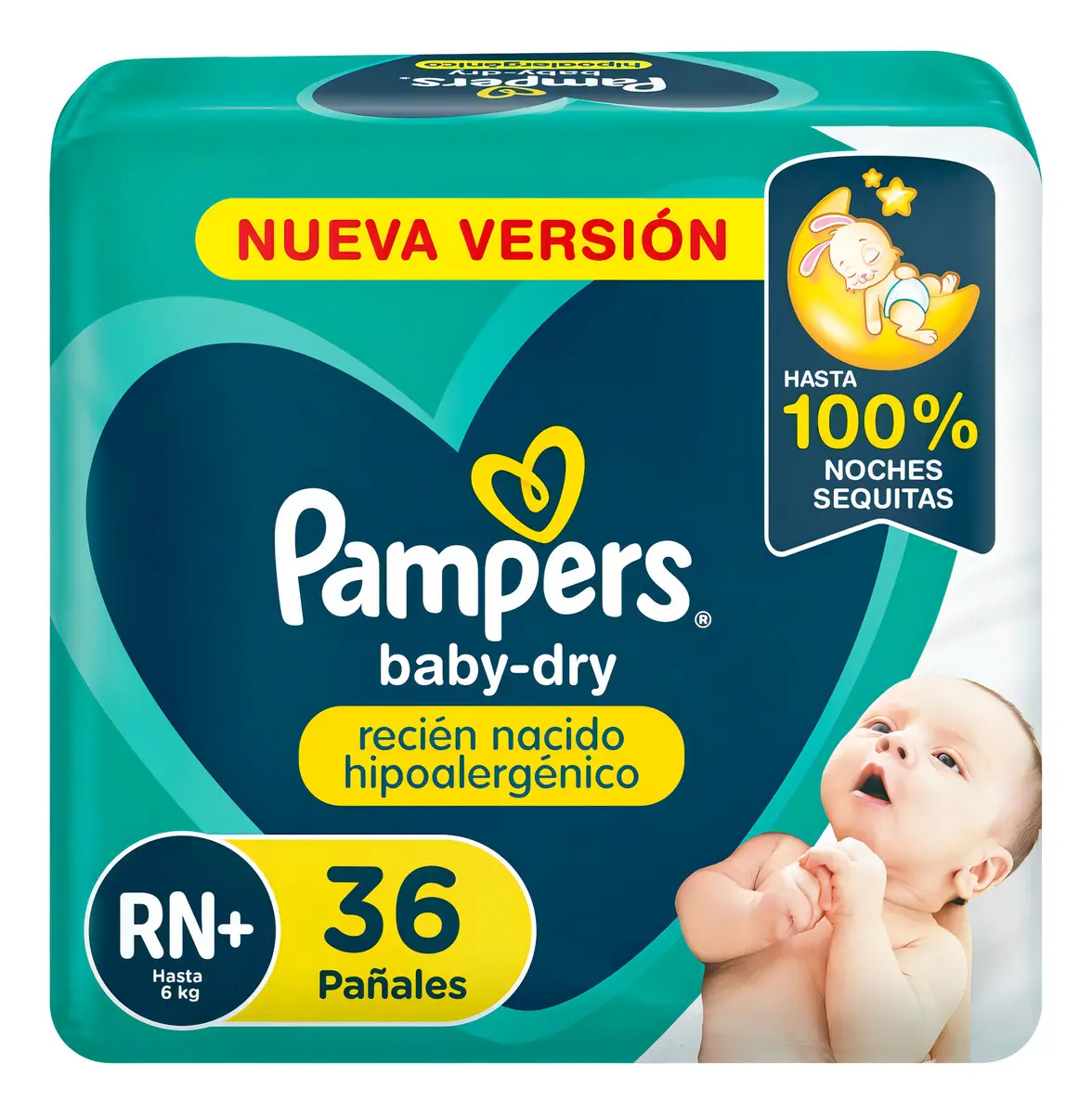 Pañales Baby-Dry recién nacido, 36 unidades
