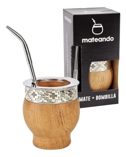 Mate imperial premium de algarrobo con bombilla pico de loro